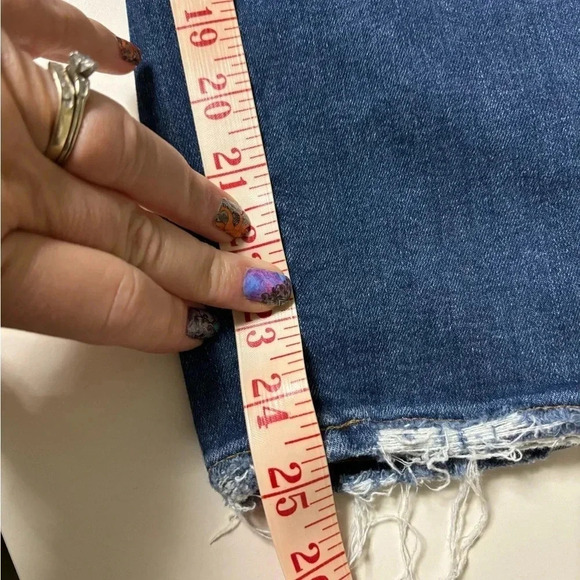 Paige Women’s Jeans Size 31 Blue Denim Stretch High Rise Hoxton Crop - Picture 6 of 8